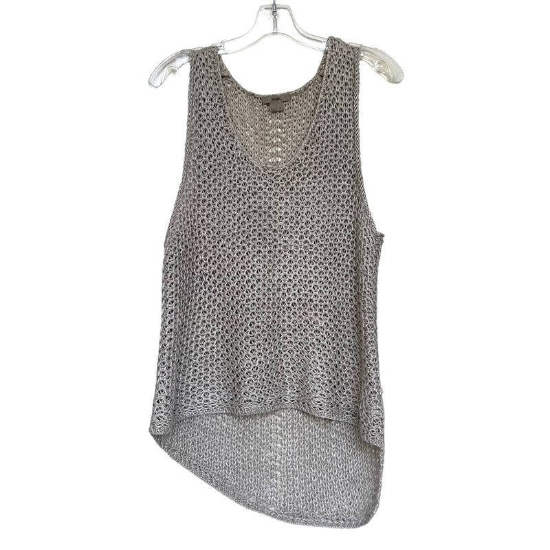 Helmut Lang Taupe Fishnet sweater S